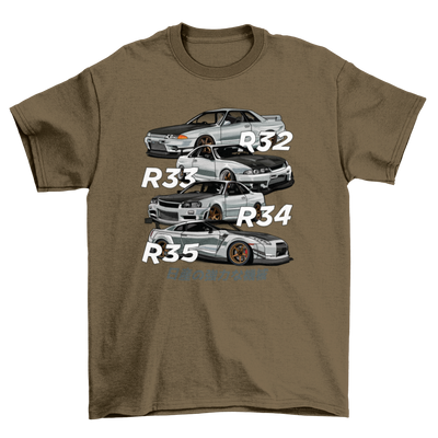 GTR R32 R33 R34 R35 T-shirt